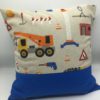housse de coussin personnalisable - déco chambre enfant chantier