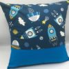 housse de coussin personnalisable - déco chambre enfant espace fusée